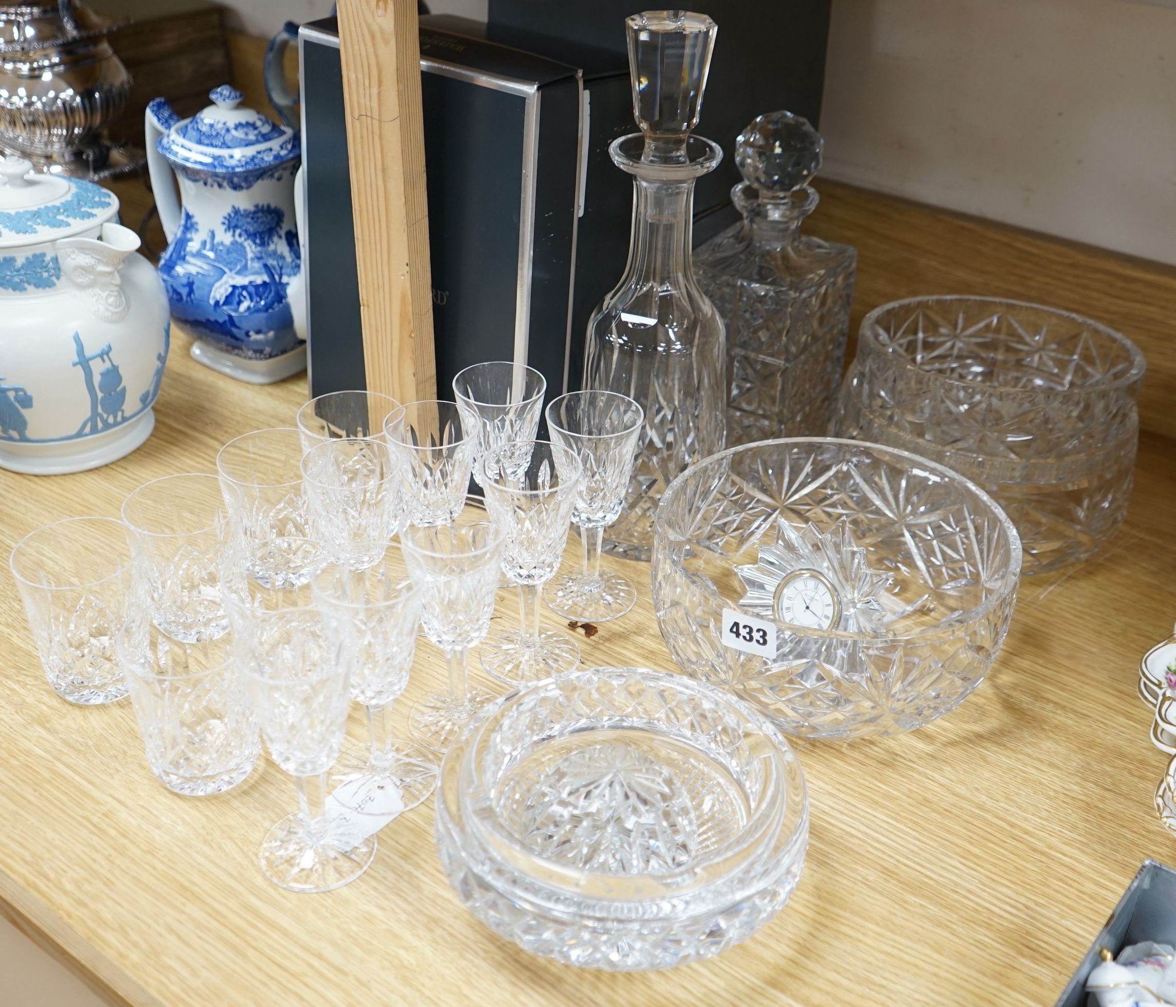 A quantity of mostly Waterford glass